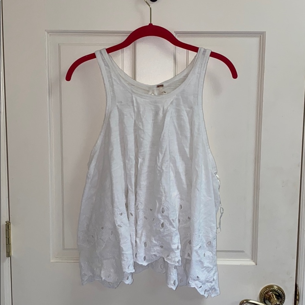 White flowy floral shirt